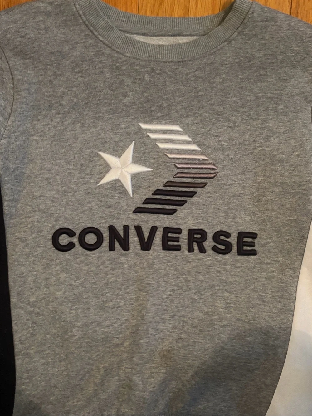 Converse Kids Colorblock Gray Logo Sweatshirt